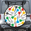 Colorful Darts Pattern Print Tire Cover