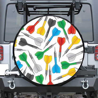 Colorful Darts Pattern Print Tire Cover