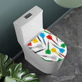 Colorful Darts Pattern Print Toilet Lid Cover
