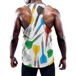 Colorful Darts Pattern Print Training Tank Top
