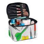 Colorful Darts Pattern Print Travel Makeup Bag