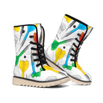 Colorful Darts Pattern Print Winter Boots