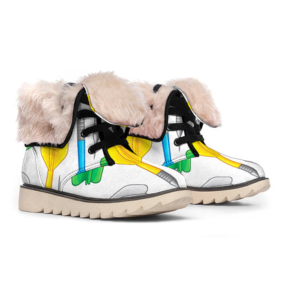 Colorful Darts Pattern Print Winter Boots