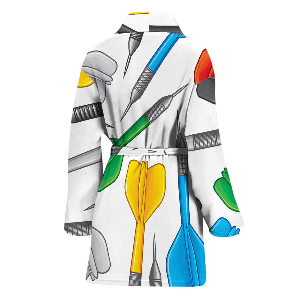 Colorful Darts Pattern Print Women's Bathrobe