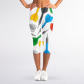 Colorful Darts Pattern Print Women's Capri Leggings