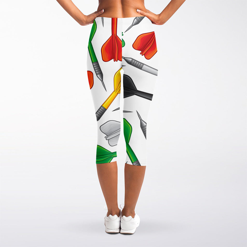 Colorful Darts Pattern Print Women's Capri Leggings