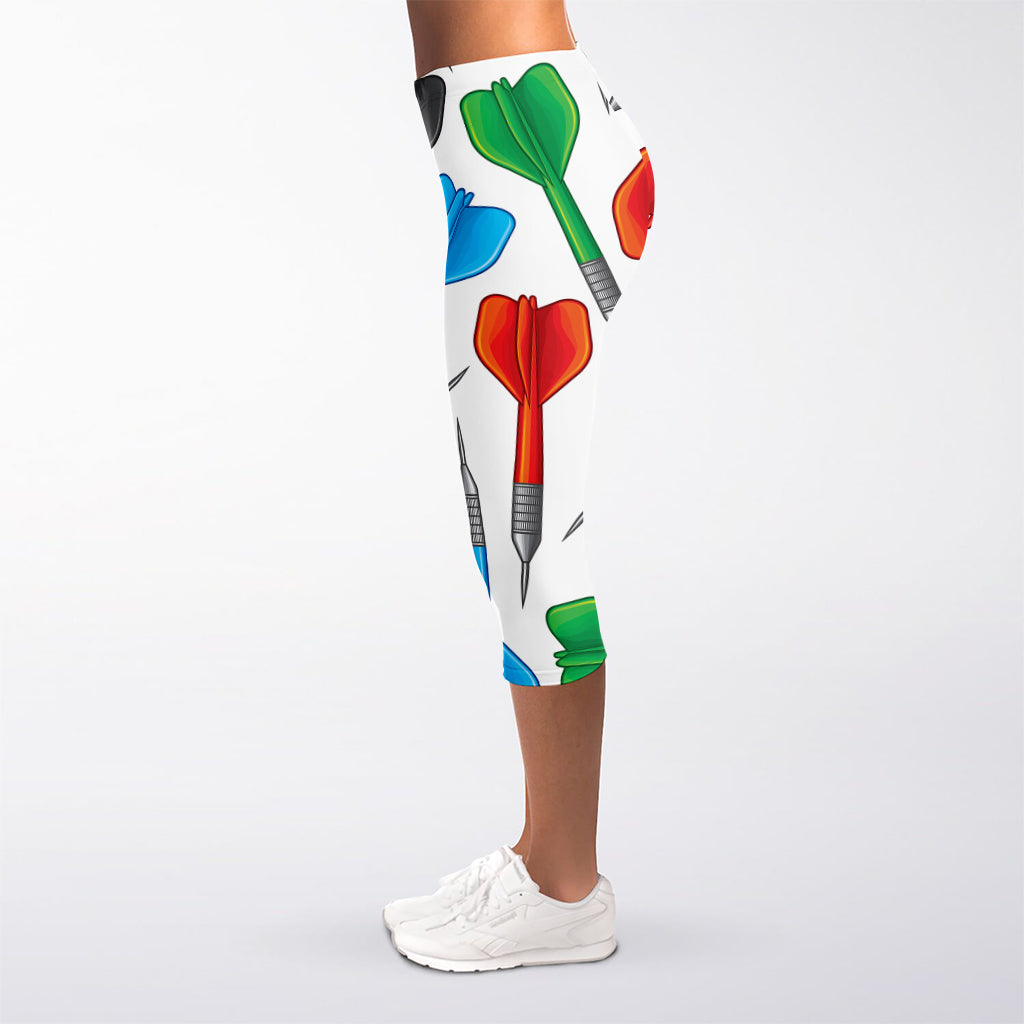 Colorful Darts Pattern Print Women's Capri Leggings