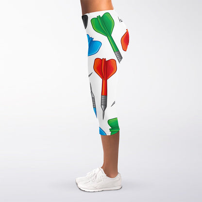 Colorful Darts Pattern Print Women's Capri Leggings