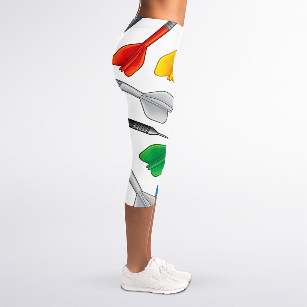 Colorful Darts Pattern Print Women's Capri Leggings
