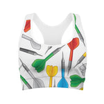 Colorful Darts Pattern Print Women's Sports Bra