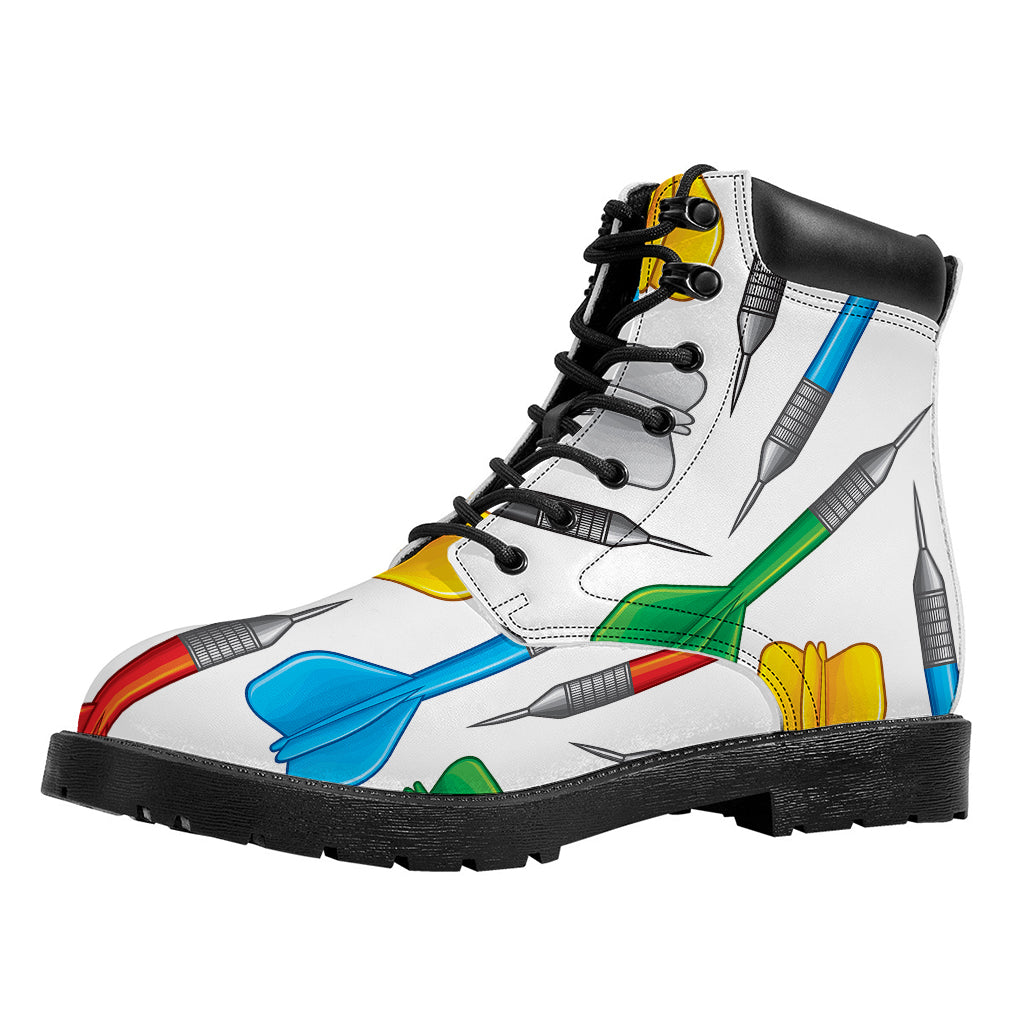 Colorful Darts Pattern Print Work Boots