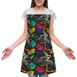 Colorful Dinosaur Fossil Pattern Print Adjustable Apron