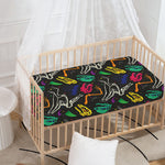 Colorful Dinosaur Fossil Pattern Print Baby Crib Sheet