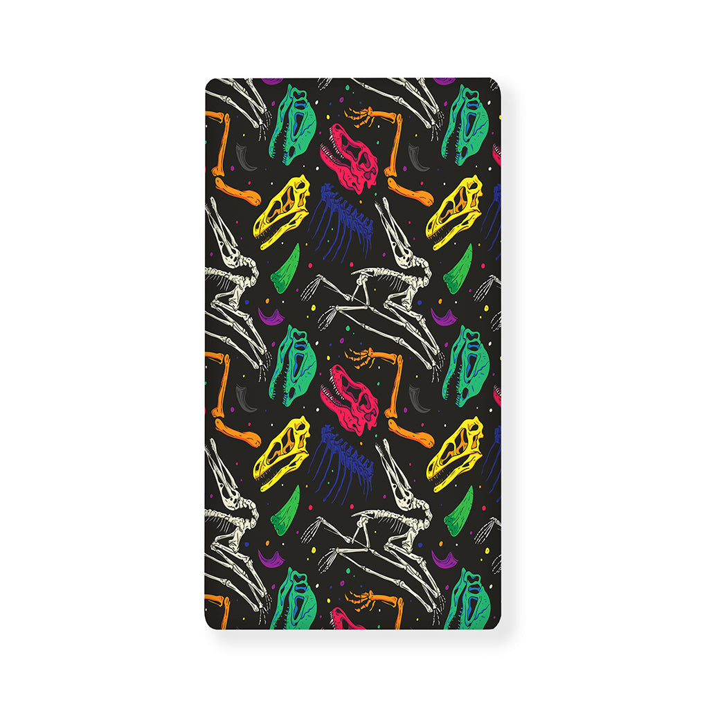 Colorful Dinosaur Fossil Pattern Print Baby Crib Sheet