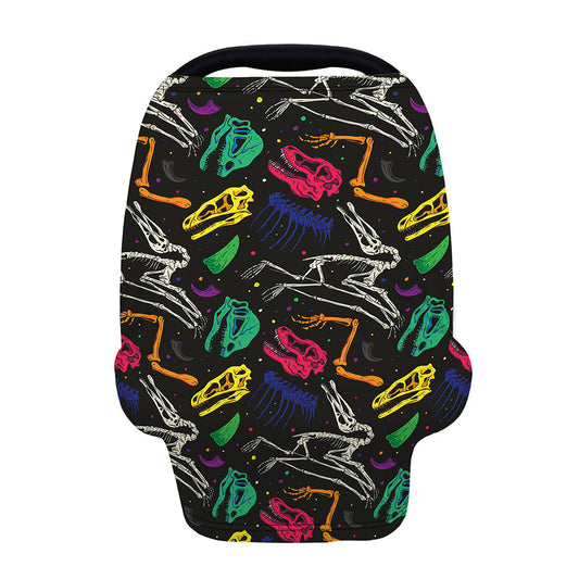 Colorful Dinosaur Fossil Pattern Print Baby Seat Cover