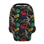Colorful Dinosaur Fossil Pattern Print Baby Seat Cover
