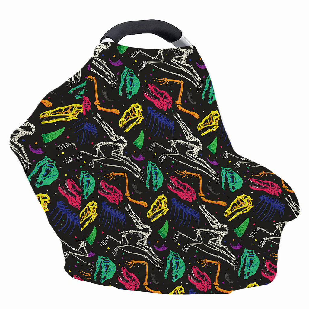 Colorful Dinosaur Fossil Pattern Print Baby Seat Cover