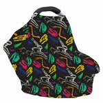 Colorful Dinosaur Fossil Pattern Print Baby Seat Cover