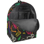 Colorful Dinosaur Fossil Pattern Print Backpack