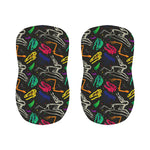 Colorful Dinosaur Fossil Pattern Print Bar Stool Covers