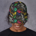 Colorful Dinosaur Fossil Pattern Print Baseball Cap