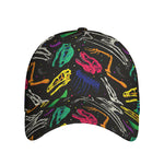 Colorful Dinosaur Fossil Pattern Print Baseball Cap