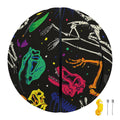 Colorful Dinosaur Fossil Pattern Print Basketball