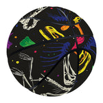 Colorful Dinosaur Fossil Pattern Print Basketball