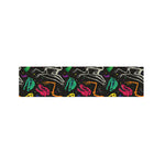 Colorful Dinosaur Fossil Pattern Print Bed Runner