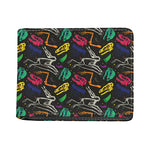 Colorful Dinosaur Fossil Pattern Print Bifold Wallet