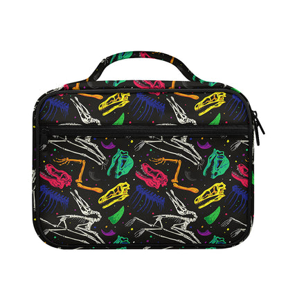 Colorful Dinosaur Fossil Pattern Print Briefcase Bible Bag