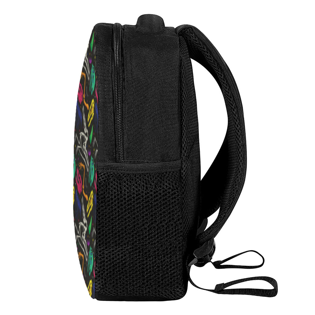 Colorful Dinosaur Fossil Pattern Print Casual Backpack