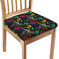 Colorful Dinosaur Fossil Pattern Print Chair Cushion Cover