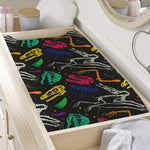 Colorful Dinosaur Fossil Pattern Print Changing Pad Cover