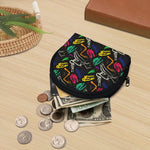 Colorful Dinosaur Fossil Pattern Print Coin Purse