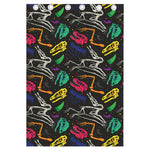Colorful Dinosaur Fossil Pattern Print Curtain