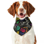 Colorful Dinosaur Fossil Pattern Print Dog Bandana