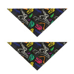 Colorful Dinosaur Fossil Pattern Print Dog Bandana