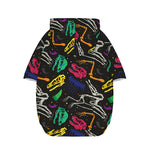 Colorful Dinosaur Fossil Pattern Print Dog Zip Up Hoodie