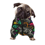Colorful Dinosaur Fossil Pattern Print Dog Zip Up Jacket