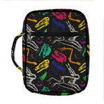 Colorful Dinosaur Fossil Pattern Print Front Pocket Bible Bag