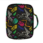 Colorful Dinosaur Fossil Pattern Print Front Pocket Bible Bag