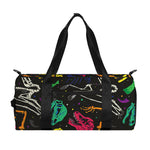 Colorful Dinosaur Fossil Pattern Print Gym Bag