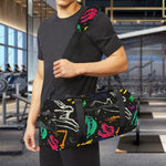 Colorful Dinosaur Fossil Pattern Print Gym Bag