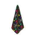 Colorful Dinosaur Fossil Pattern Print Hand Towel
