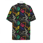 Colorful Dinosaur Fossil Pattern Print Hawaiian Shirt