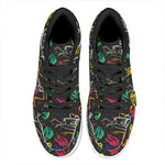 Colorful Dinosaur Fossil Pattern Print High Top Leather Sneakers
