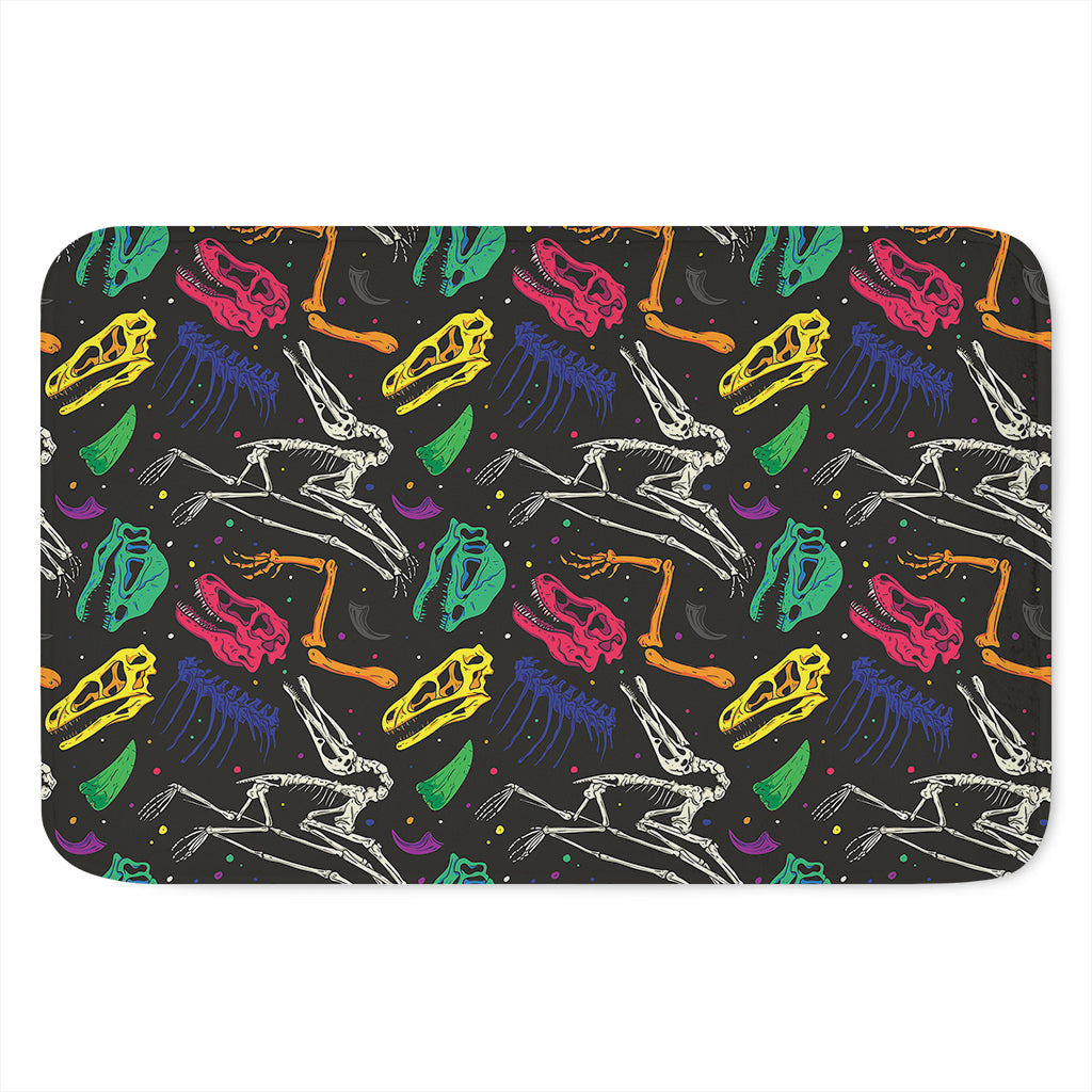 Colorful Dinosaur Fossil Pattern Print Indoor Door Mat