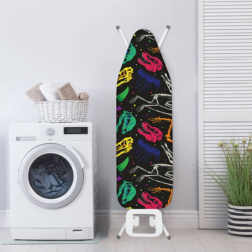 Colorful Dinosaur Fossil Pattern Print Ironing Board Cover