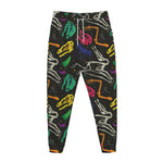 Colorful Dinosaur Fossil Pattern Print Jogger Pants